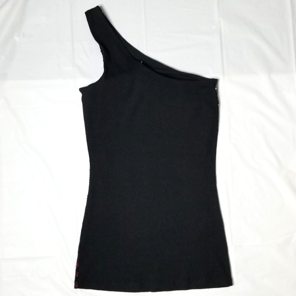 Express Sequined One-Shoulder Top - Picture 4 of 4